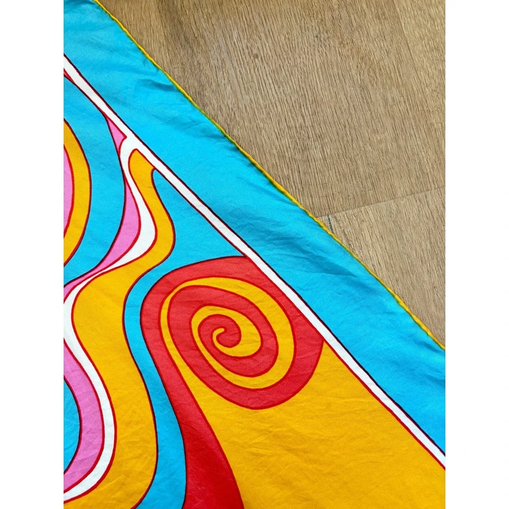 Vintage 1960s 70s Giorgio di Sant'Angelo Top Big Psychedelic Silk Scarf Mod